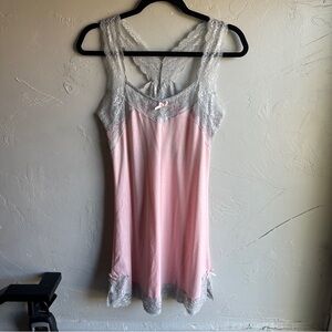 Honeydew Pink Lace Nightgown Romantic Balletcore Lingerie Dress Soft Girl Sz M